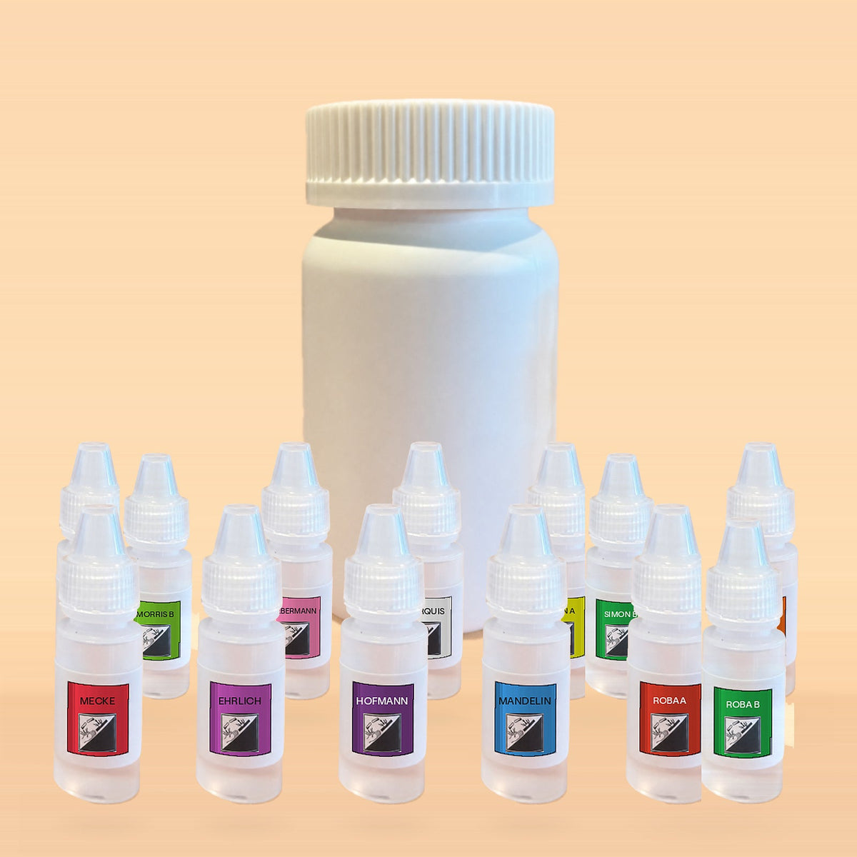 Set completo CTRL — 10 reactivos estándar en frasco gotero